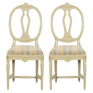 Set of Gustavian Dining Chairs, 1920s