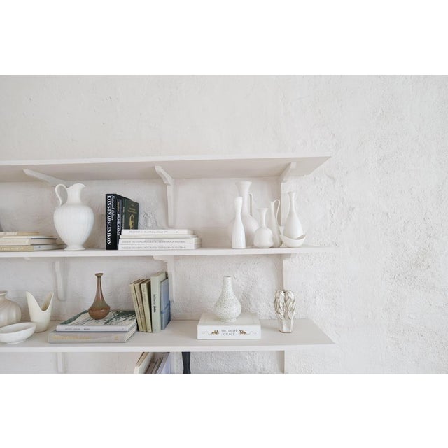 Mid-Century Modern Mid-Century Modern White and Grey Vessels by Gunnar Nylund for Rörstrand, Sweden, 1950s, Set of 6 For Sale - Image 3 of 18