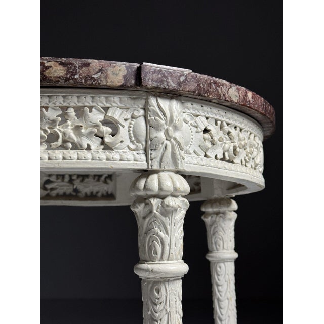 Gueridon Coffee Table with Red Marble Top, 19th Century For Sale - Image 15 of 18