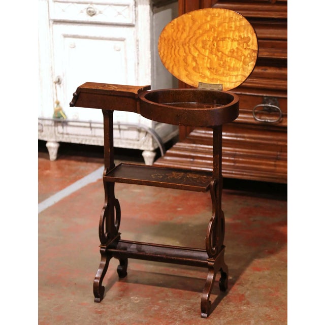 Mid 20th Century Early 20th Century French Carved and Painted Mandolin Side Table For Sale - Image 5 of 11