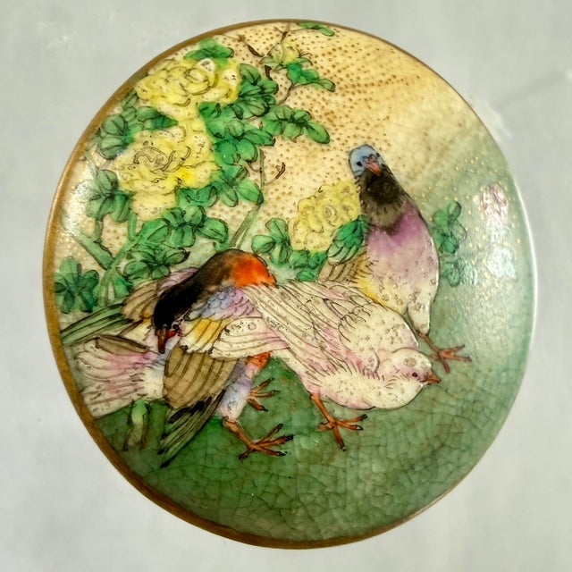 19th Century Satsuma Porcelain Pigeon Obi Button For Sale In Philadelphia - Image 6 of 11
