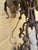 Gothic Late 20th Century Wrought Iron Oxidized Tin Electrified Candelabra Chandelier For Sale - Image 3 of 10