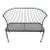 1980s Woodard Pinecrest Style Wrought Iron Garden Bench Loveseat For Sale