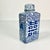 Mid-Century Boho Chic Hollywood Regency Chinoiserie Blue & White Square Happiness Ginger Jars For Sale - Image 6 of 9
