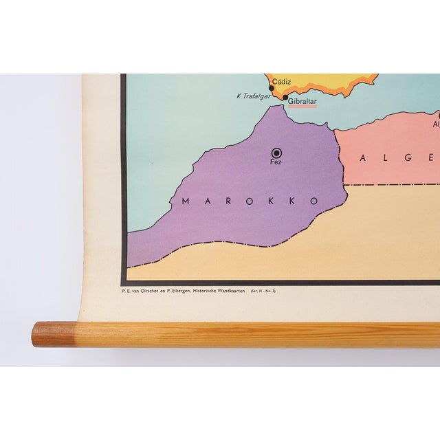 1950s Vintage Historical Wall Map of Europe 1812, Belgium, 1950s For Sale - Image 5 of 11