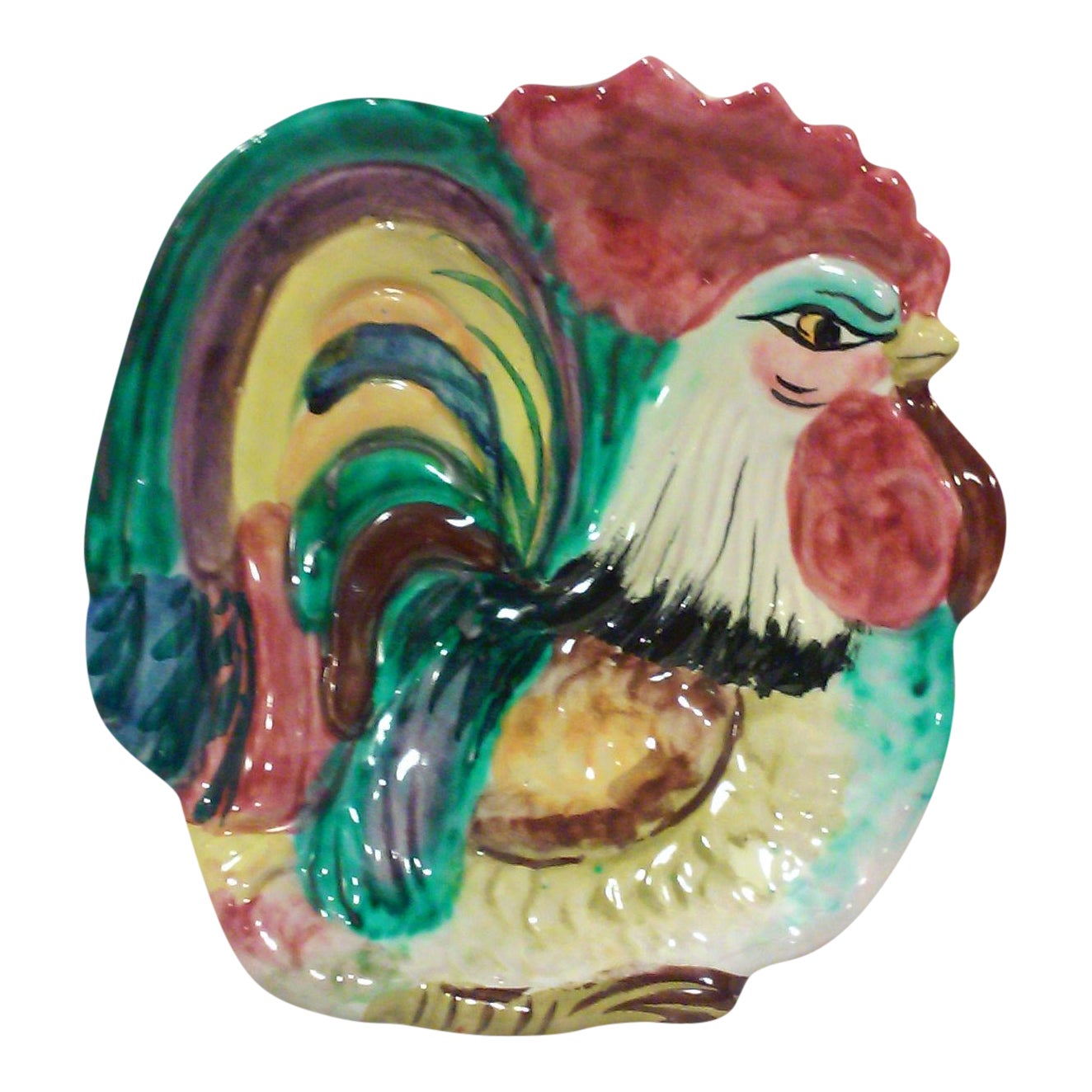 Italian Ceramic Rooster Dish Chairish