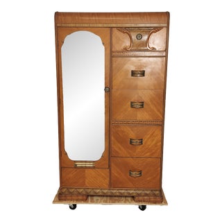 1930s Art Deco Waterfall Wardrobe For Sale