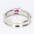 Contemporary 18k White Gold Tiffany & Co. Band With Two Channel Set Ruby Baguettes, Size 5.75 For Sale - Image 3 of 7