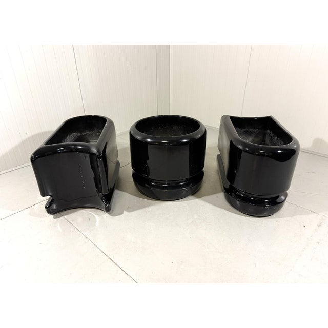 Black Room Dividing Planters from Luigi Colani, 1970s, Set of 3 For Sale - Image 17 of 18