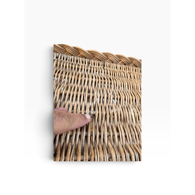 Stitched Leather and Rattan Bar Cart by Jacques Adnet, 1950s For Sale - Image 12 of 14