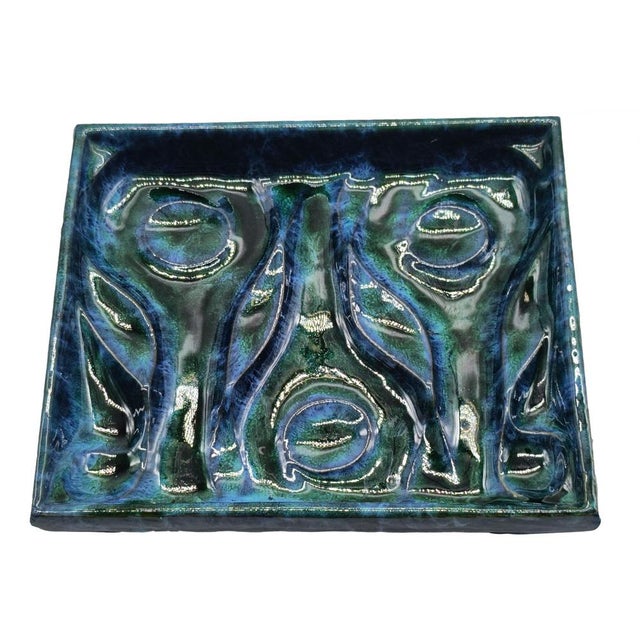 Ceramics of Faenza Green Majolica Empty Pocket from Amedei, 1960s For Sale - Image 4 of 6