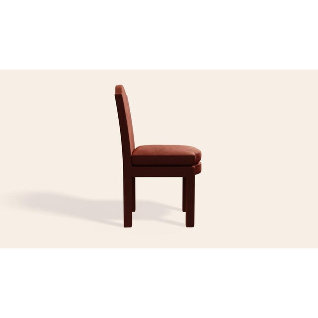 Contemporary Cinnamon Velvet Leo Dining Chairs by Ceraudo, Set of 2 For Sale - Image 3 of 8