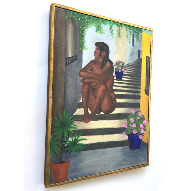 Mexican 1970s Vintage Nude Portrait of Mexican Woman For Sale - Image 3 of 9
