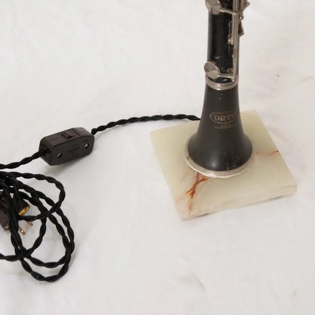 Early 20th Century Vintage Corton Clarinet as Custom Table Lamp For Sale - Image 5 of 8