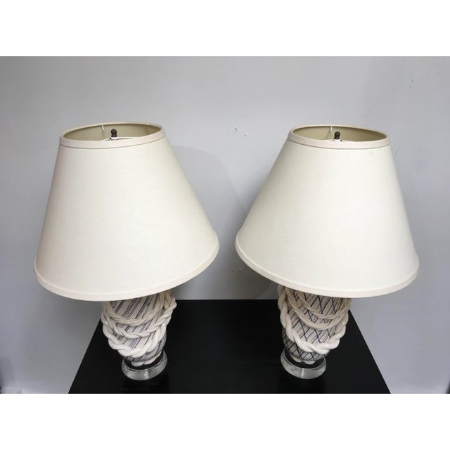 Rare Pair of Roy Hamilton “Bondage Series” Postmodern Ceramic Table Lamps, Los Angeles, Early 1980s For Sale In Los Angeles - Image 6 of 13