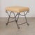 Yellow Panoplie Iron Loop Stool, Yellow Linen For Sale - Image 8 of 10