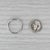 Metal 0.50ctw Pave Diamond Wedding Band 18k White Gold Size 6.5 Ring Stackable For Sale - Image 7 of 8