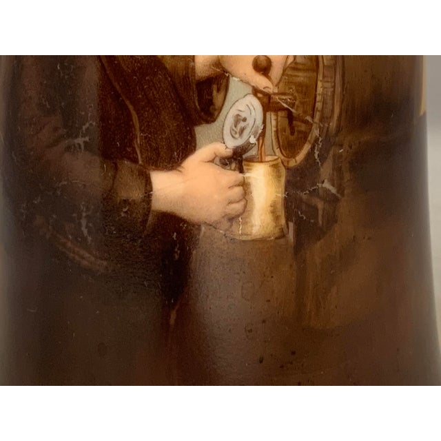 Art Nouveau Antique Limoges Monk Tankard Mug: William Guerin Hand-Painted c. 1900 For Sale - Image 3 of 10