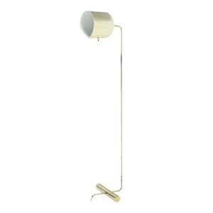 Mid Century Modern Bent Tube Base Adjustable Metal Cup Shape Shade Floor Lamp
