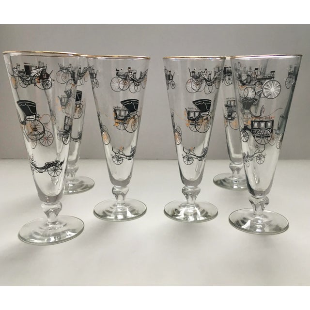 Libbey Glass Co. 1950s Libbey Curio Pilsner Glasses- Set of 6 For Sale - Image 4 of 11