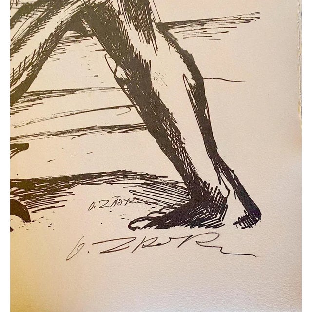 Mid-Century Modern Ossip Zadkine, The Labors of Hercules, Fight Against the Nemean Lion, Lithograph For Sale - Image 3 of 4