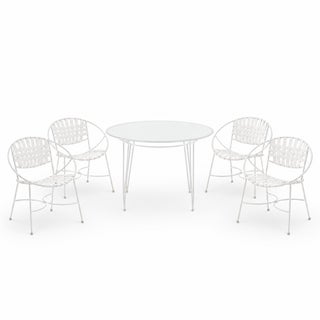 1960s Mid-Century Modern Wrought Iron Patio Set For Sale