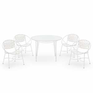 1960s Mid-Century Modern Wrought Iron Patio Set