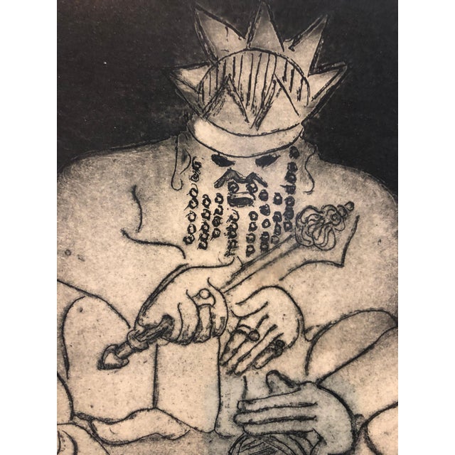 Ben-Zion Weinman, Purim Holiday Scene Judaica Aquatint Etching American Modernist WPA Artist For Sale - Image 4 of 7