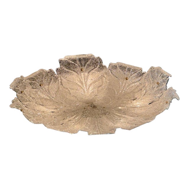 Modern Clear "Granola" Glass Flush Mount Chandelier For Sale