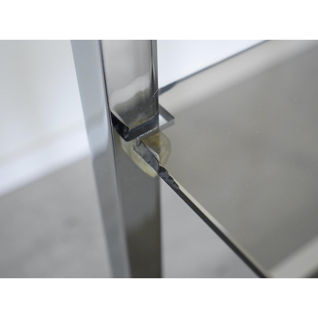 Chrome and Glass Freestanding Shelf in the style of Milo Baughman, Germany, 1970s For Sale - Image 16 of 18