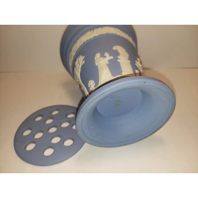 Vintage Wedgwood Jasperware Blue Frog Vase For Sale In Houston - Image 6 of 6