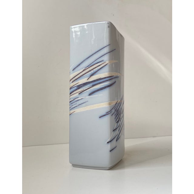 Vintage Abstract Porcelain Vase with Rush Grass by Ivan Weiss for Royal Copenhagen, 1970s For Sale - Image 6 of 9