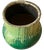 1970s 1970s Hand-Painted Green and Chartreuse Organic Moderns Earthenware Vase For Sale - Image 5 of 8