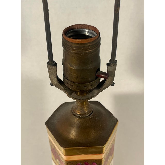 1900 - 1909 Circa 1905-1910 Antique Pickard Hand-Painted Porcelain Table Lamp by Max Klipphahn For Sale - Image 5 of 12