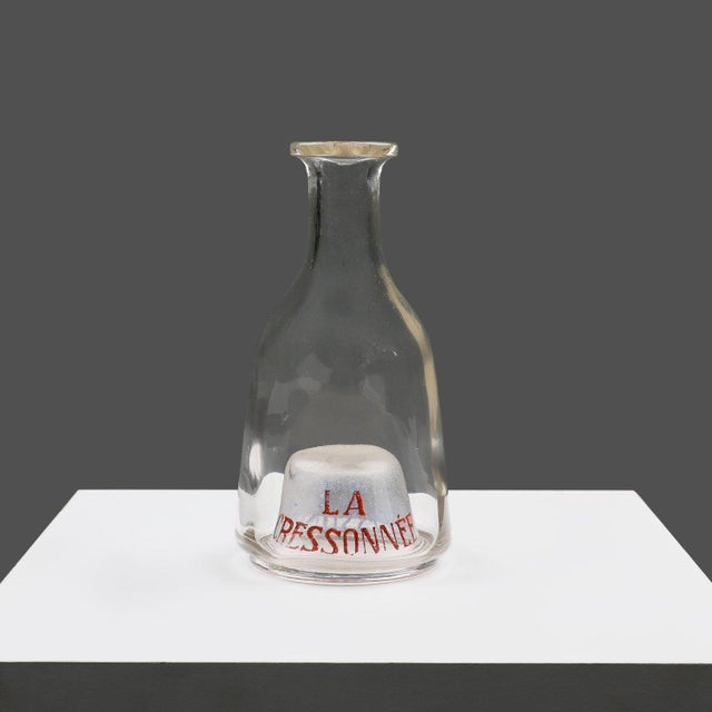 French Absinthe Glass Carafe from La Cressonnée For Sale - Image 11 of 11