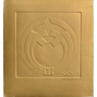 Patricia A. Pearce "Noshi" Embossed Symbolic Composition (Bronze Version) circa 1980s For Sale