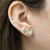 Natural 2 Carat Round Diamond 14k White Gold Screw Back Martini Stud Earring For Sale - Image 10 of 10