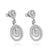 Contemporary Vintage Diamond 18k White Gold Dangle Earrings, A Pair For Sale - Image 3 of 7