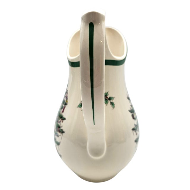 Ceramic Vintage Spode Christmas Tree 48 Oz Water Pitcher, England For Sale - Image 7 of 10