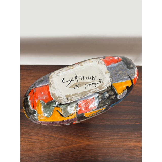 Red Ceramic Vase by Elio Schiavon, Italy, 1960s For Sale - Image 8 of 9