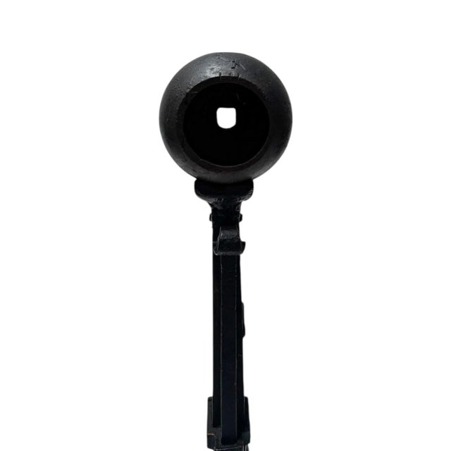 Black Art Deco Amsterdamse School Wrought Iron Flagstaff, 1920s For Sale - Image 8 of 11