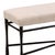2020s Upholstered Cream & Black Iron Bench For Sale - Image 5 of 5