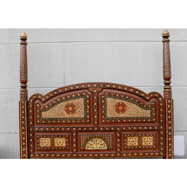 Vintage Hand Paintet Canopy Bed Set, 1990s, Set of 3 For Sale - Image 11 of 18