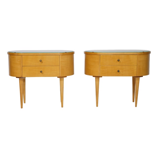 Filigree Side Dressers in Cherry Wood, 1960s, Set of 2 For Sale