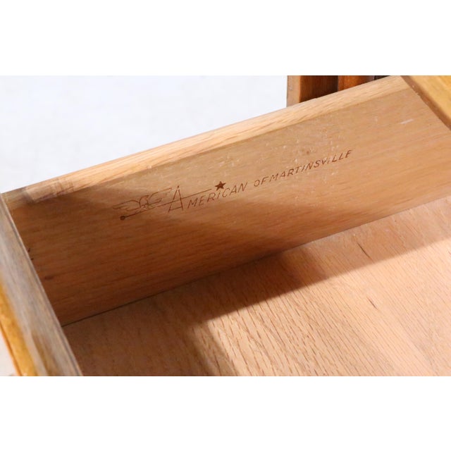 Mid Century Two Drawer Night Stand by American of Martinsville C. 1950/60's For Sale - Image 11 of 11