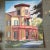 1970’s Vintage Original Victorian House Architectural Painting Signed For Sale In Philadelphia - Image 6 of 6