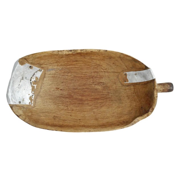 African Vintage Hutu Burundi Wood Scoop Bowl For Sale - Image 3 of 4