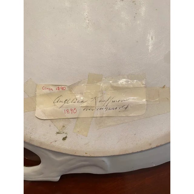 1890s Antique Red and Golden Porcelain Victoria Carlsbad Tray For Sale - Image 9 of 13