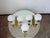 Vintage Brass Wall Lights with Frosted Glass Globes, 1960s, Set of 3 For Sale - Image 4 of 7