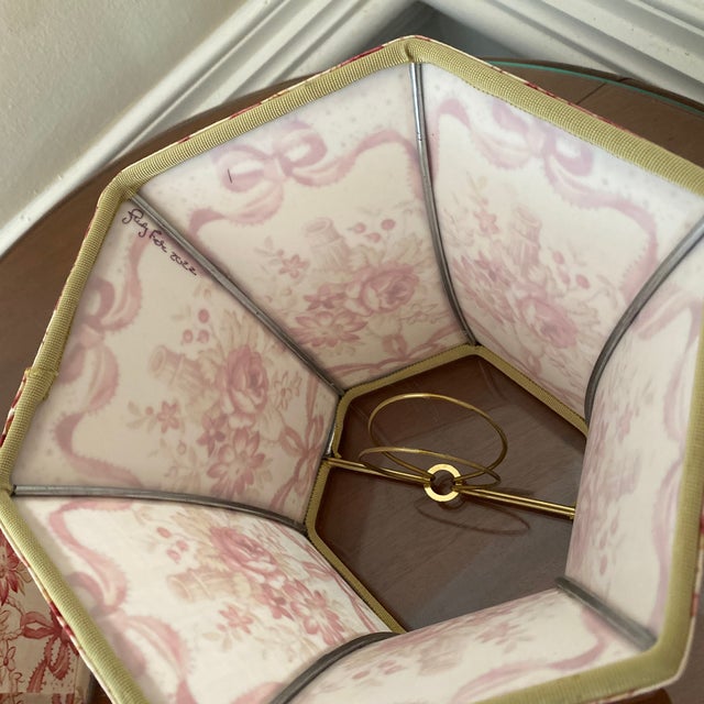 Textile Late 20th Century French Toile Sconces Lamp Shades ~ a Pair For Sale - Image 7 of 9